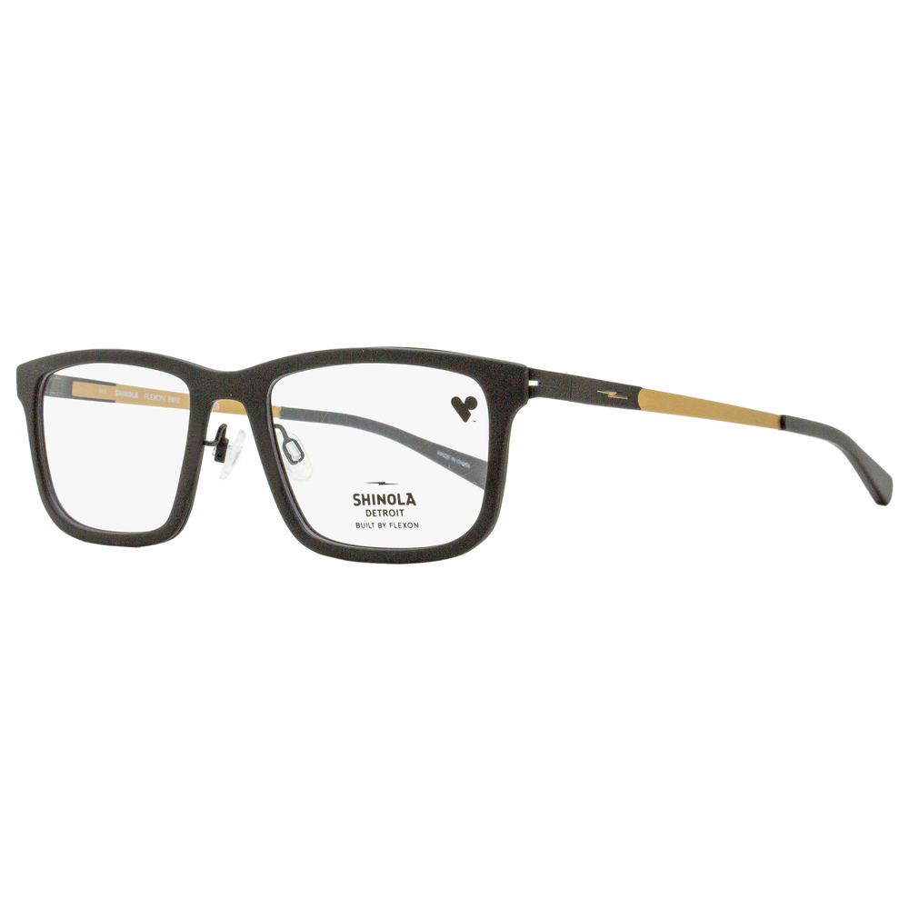 Shinola Flexon Temple Eyeglasses SH37000 001 Matte Black/Gold 55mm